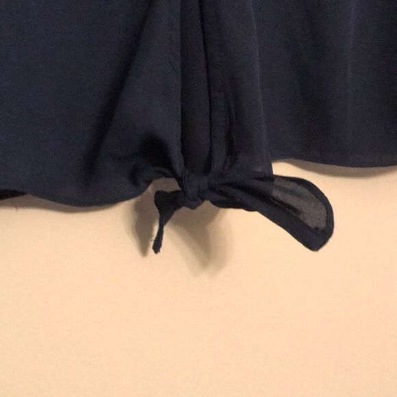 Blue Rain Semi-Sheer Navy Blue Blouse - Size Large - Picture 3 of 12